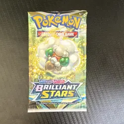 Pokemon TCG Sword & Shield Brilliant Stars Booster Pack 10 Cards Whimsicott - Image 1