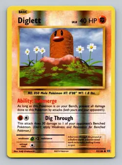 Pokemon XY - Evolutions Diglett Common,Reverse Holo #55/108 - Image 1