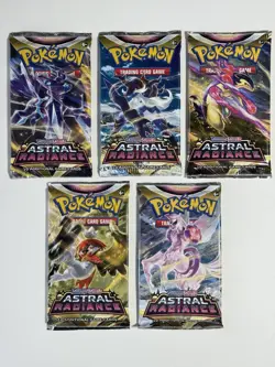 Pokemon Sealed Full Art Bundle: Sword & Shield Astral Radiance Art Set (5 Packs) - Image 1