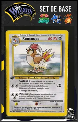 Roucoups 22/102 Edition 1 Ed 1 Set De Base Wizards Carte Pokemon FR - Image 1