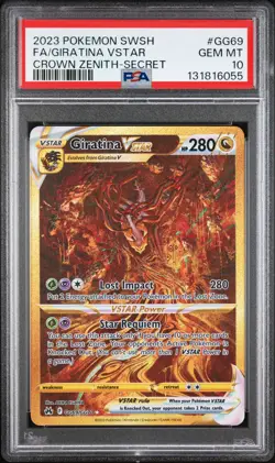 2023 POKEMON SWORD & SHIELD CROWN ZENITH SECRET FULL ART/GIRATINA VSTAR PSA 10 - Image 1