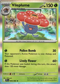 Vileplume 003/094 ME02: Phantasmal Flames Pokemon Card TCG - Image 1