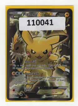 (110041) PIKACHU EX XY124 Black Star Holofoil Promo Card - RED & BLUE COLLECTION - Image 1