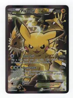 (110041) PIKACHU EX XY124 Black Star Holofoil Promo Card - RED & BLUE COLLECTION - Image 2