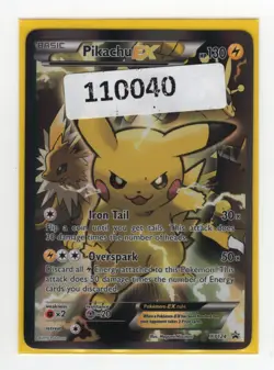 (110040) PIKACHU EX XY124 Black Star Holofoil Promo Card - RED & BLUE COLLECTION - Image 1
