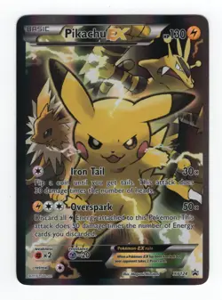 (110040) PIKACHU EX XY124 Black Star Holofoil Promo Card - RED & BLUE COLLECTION - Image 2