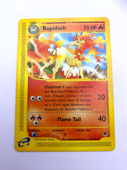 Pokemon Card - Non-Holo Rapidash 62/165 Expedition *EX* e-Card Rare - Image 1