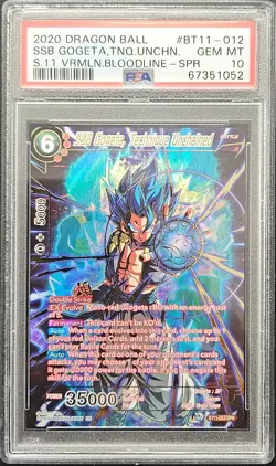 SSB Gogeta Technique Unchained BT11-012 SPR Dragon Ball Super Card PSA 10 - Image 1