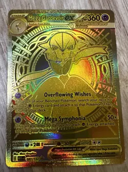 Pokemon Mega Evolutions Mega Gardevoir EX Gold English Card 187/132 - Image 1
