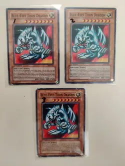 3x Yu-Gi-Oh! Blue-Eyes Toon Dragon SDP-020 1st Edition MP/HP - Image 1