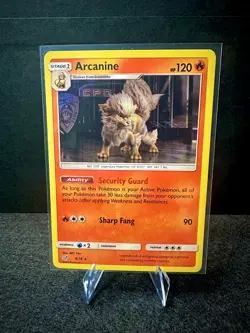 Arcanine 6/18 Detective Pikachu Holo Rare Pokemon TCG Card NM - Image 1