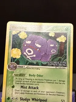Pokemon Card Weezing 33/113 Ex Delta Species Rare Holo Stamped Played - Image 2