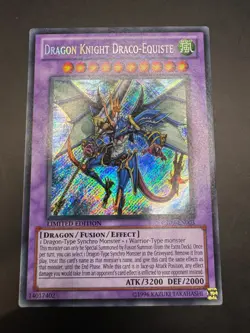 YUGIOH DRAGON KNIGHT DRACO-EQUISTE SECRET RARE NM CT07-EN003 - Image 1