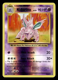Nidorino 44/108 & Nidoking 45/108 Reverse Holo Xy Evolutions Pokemon Card - Image 4