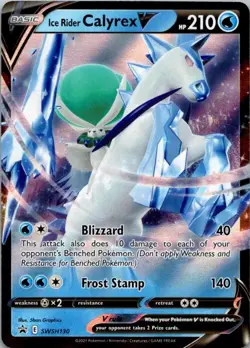 Ice Rider Calyrex V - SWSH130 Black Star Promo Ultra Rare Pokemon - NM (SKU 1-3) - Image 1