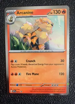 Pokemon TCG: Arcanine SVP Black Star Promos SVP011 Holo Promo Cosmos Holo Rare. - Image 1