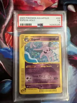 PSA 5 EX Espeon #H9 Pokemon Aquapolis 2003 Reverse Holo Foil Rare - Image 1