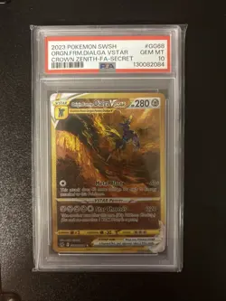 Origin Forme Dialga VSTAR GG68/GG70 PSA 10 Gem Mint, Pokemon Gold Crown Zenith - Image 1