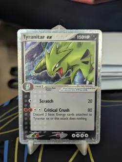 Pokemon TCG 2004 Pop Series 1 Ultra Rare Tyranitar EX Holo Card 17/17 MP - Image 1