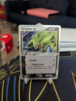 Pokemon TCG 2004 Pop Series 1 Ultra Rare Tyranitar EX Holo Card 17/17 MP - Image 2