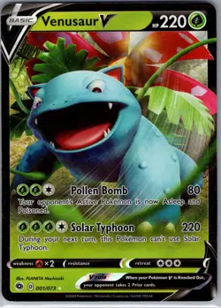 Venusaur V 001/073 Champion's Path - Pokemon Card - NM - Image 1