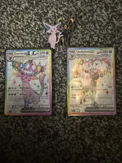 Umbreon 176 & Espeon 175 Promo Cards Prismatic Evolutions NM - Image 1