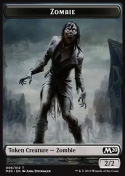 MRM FR/VF 4x Token - Jeton Zombie 2/2 MTG magic M20 - Image 1