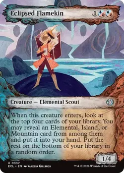 Eclipsed Flamekin (Showcase) Lorwyn Eclipsed U 337 - Image 1