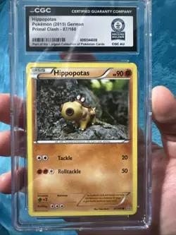 Hippopotas Pokemon 2015 German Primal Clash 87/160 Guinness World Record Holder - Image 1