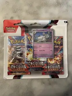 Pokemon Obsidian Flames 3 Pack Blisters Houndstone Promo Sealed - Image 1
