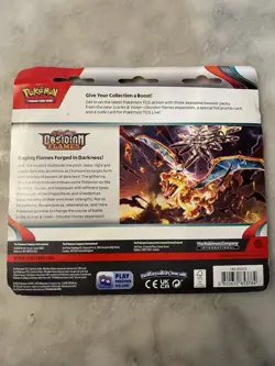 Pokemon Obsidian Flames 3 Pack Blisters Houndstone Promo Sealed - Image 2