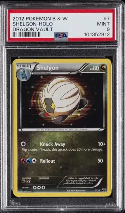 2012 POKEMON B&W DRAGON VAULT #7 SHELGON-HOLO PSA 9 - Image 1