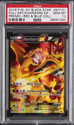 2016 POKEMON XY BLACK STAR PROMO RED & BLUE COLL FULL ART/CHARIZARD EX PSA 10 - Image 1