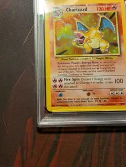 1999 POKEMON BASE SET UNLIMITED #4 CHARIZARD-HOLO PSA 1.5 - Image 4