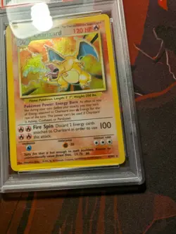 1999 POKEMON BASE SET UNLIMITED #4 CHARIZARD-HOLO PSA 1.5 - Image 5