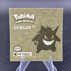 Vintage 1999 Pokemon Artbox Sticker Gengar R02 Gold Bordered Holo Series 1 Rare - Image 2