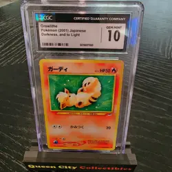 GROWLITHE - CGC GEM MINT 10 - 2001 JPN POKEMON DARKNESS AND TO LIGHT - No. 058 - Image 1