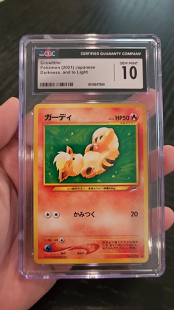 GROWLITHE - CGC GEM MINT 10 - 2001 JPN POKEMON DARKNESS AND TO LIGHT - No. 058 - Image 2