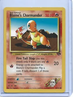 Blaine's Charmander 60/132 Gym Challenge Set Pokemon Card - Mint - Image 1