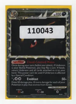 (110043) UMBREON PRIME 86/90 Ultra Rare Holo HGSS Undaunted Pokemon Card - Image 1
