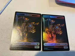 2 x mtg foil token Elemental // Inkling, 002/004, Strixhaven, unplayed - Image 1