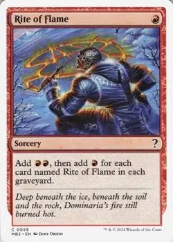 MTG Rite of Flame (White Border) (59) | NM | Mystery Booster 2 {MB2} - Image 1