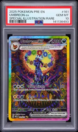 2025 POKEMON PRE EN-PRISMATIC EVOLUTIONS #161 UMBREON EX PSA 10 - Image 1
