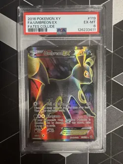 Pokemon TCG Umbreon EX 119/124 Fates Collide PSA 6 - Image 1
