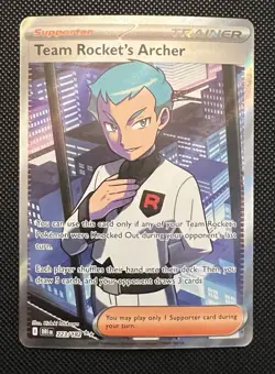 Team Rockets Archer 223/182 Destined Rivals Ultra Rare NM Pokemon TCG - Image 1