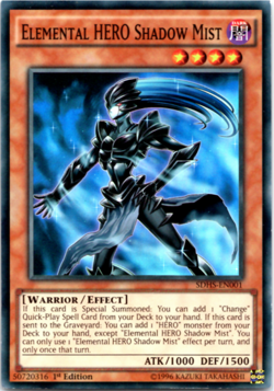 Elemental HERO Shadow Mist - SDHS-EN001 - Super Rare - 1st Edition - Yugioh - Image 1