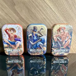 One Piece Card Game Vol.2 Mini Tin Set (3 Artwork Tins) - Brand New / Sealed - Image 1