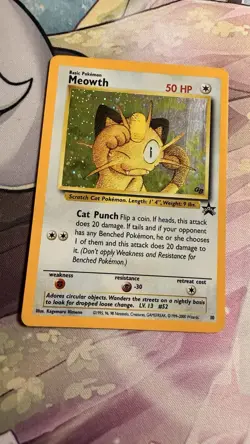 Meowth 10 Black Star Promo Holo Game Boy Rare WotC Vintage Pokemon Card Gem - Image 1