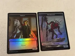 2 x mtg foil token Phyrexian // Insect, 008//007, Dominaria United, unplayed - Image 2