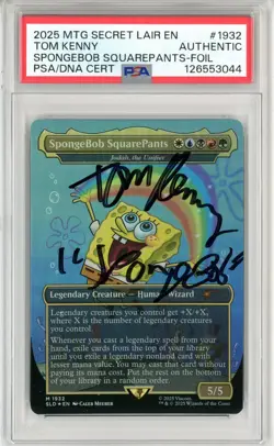 PSA Signed Tom Kenny SpongeBob SquarePants (Rainbow Foil) Secret Lair Drop Foil - Image 1